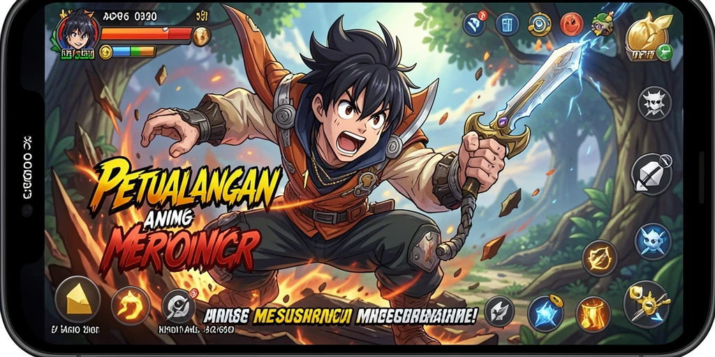 Screenshot gameplay AP686 menunjukkan pertarungan karakter anime yang menarik.
