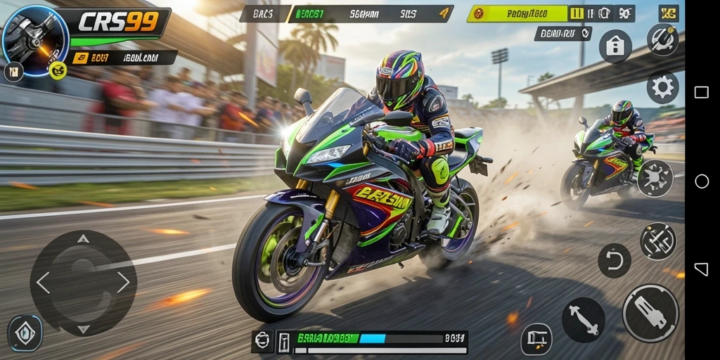 Tampilan gameplay CRS99 yang penuh aksi dan mendebarkan.