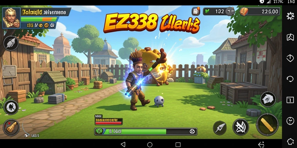 Screenshot gameplay EZ338 dengan tampilan dunia yang menawan.