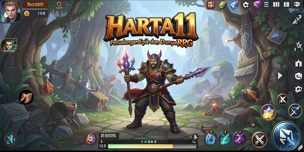 Screenshot menampilkan pertarungan mendebarkan dalam dunia HARTA11 yang imersif.