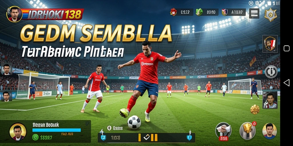 Tampilan gameplay mendebarkan dalam IDRHOKI138 yang penuh aksi sepak bola.