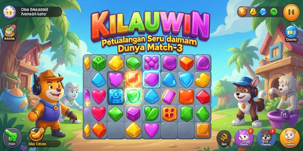 Tampilan gameplay seru di KILAUWIN dengan tantangan Match-3.