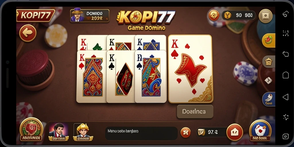 Tampilan gameplay seru di KOPI77 dengan domino yang menarik.