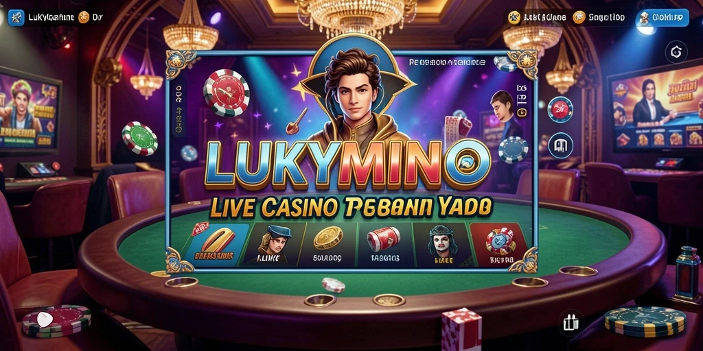 Tampilan gameplay Live Casino yang menarik dan interaktif di LUKYMINO.