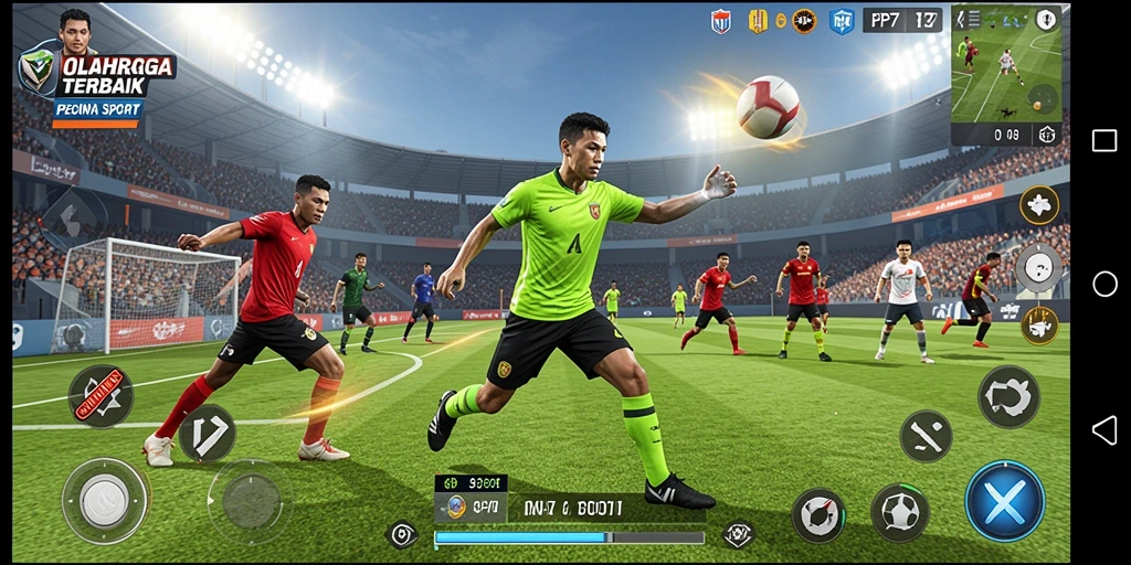 Screenshot gameplay PP7 menampilkan aksi seru dalam olahraga.