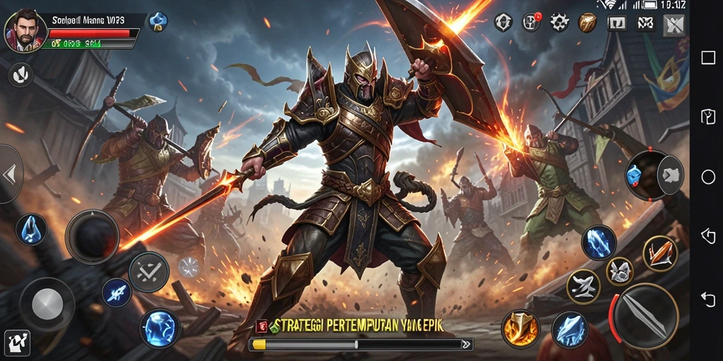 Tampak gameplay menegangkan dalam V07 saat menyusun strategi pertempuran.
